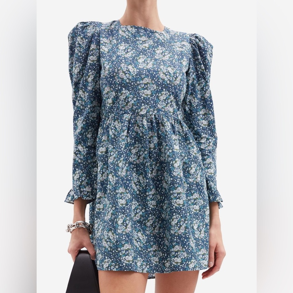 BATSHEVA X LAURA ASHLEY Square Neck Mini Dress Moylegrove (Size 4)